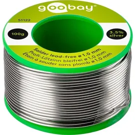 goobay 51122 Lötzinn bleifrei ø 1,0 mm, 100 g