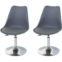Mendler 2er-Set Esszimmerstuhl Malmö T501, Stuhl Küchenstuhl, höhenverstellbar drehbar,