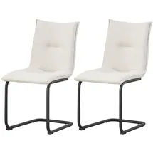 xonox.home Schwingstuhl Sonja 2er Set creme schwarz Webstoff B/H/T: ca. 46x89x57 cm – creme, schwarz