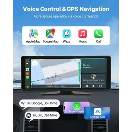 Vevor kabelloses Autoradio (254 mm) HD-Radio mit Touchscreen, Apple CarPlay & Android Auto, Bluetooth, USB, FM, Touchscreen