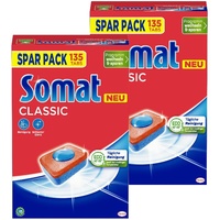 Somat Classic Spülmaschinen Tabs(2x135 Tabs), Geschirrspül Tabs für eine kraftvolle Reinigung, Spültabs hinterlassen strahlend sauberes Geschirr sogar bei niedrigen Temperaturen
