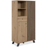 Finori Medan 53A Highboard/ArtisanOak/Anthrazit - Schwarz