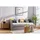 miliboo Tagesbett mit Ausziehbett hellgrauer Stoff 90x195 cm ELIE