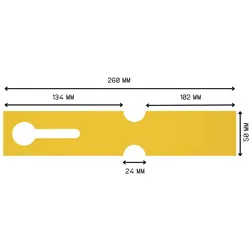 CombiCraft Schlaufenetiketten 260 x 50 mm in Gelb - Verpackung mit 500 Stück