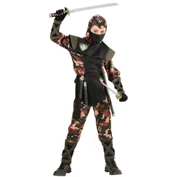 Camouflage Ninja Kinder Kostüm - Kinder-5-7-Jahre