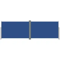 vidaXL Seitenmarkise Ausziehbar Blau 220x600 cm