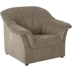 Sessel DOMO COLLECTION "Pegnitz zeitlos, elegante Armlehnen, komfortabel", braun (schlamm), B:105cm H:82cm T:82cm, 95% Polyester, 5% Nylon, Sessel, Polstersessel