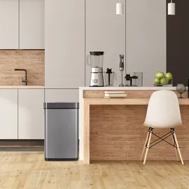 Relaxdays Sensor Mülleimer 60 l Grau