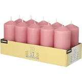 Papstar Stumpenkerze 9 x 4 cm 10 St. altrosa