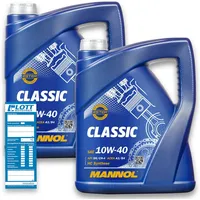 2x 5L Mannol Classic 10W-40 Motoröl passend für VW 502.00 505.00 MB 229.1 229.3 PSA B71 2294