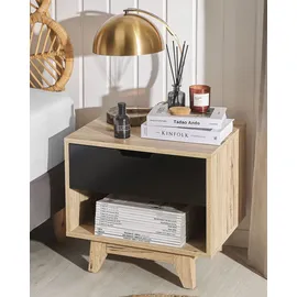 Beliani Nachtschrank Spencer 50 x 46 x 50 cm Schwarz