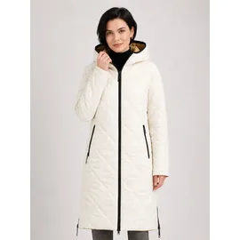 Lpo Steppjacke "NAKITA WMN Wendemantel Steppmantel", Damen, Gr. 46 (L), weiß (ocker, weiß), Web, 100% Polyester, tailliert hüftbedeckend, Jacken Steppjacke, Wendemantel