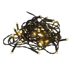 IDENA Lichterkette 40 LED mit in warmweiß, 8 Stunden Timer Funktion und Transformator, ca. 11,9 m
