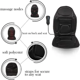 Wiltec Massagematte mit Wärmefunktion schwarz