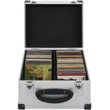 vidaXL CD Koffer CDs Aluminium ABS Silbern
