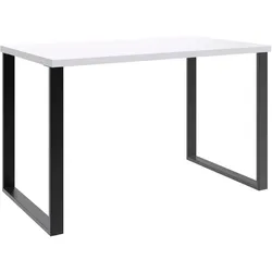 Schreibtisch WIMEX "Home Desk", schwarz (schwarz, weiß, schwarz, weiß), B:120cm H:75cm T:70cm, Tische, Mit Metallkufen, in 3 Breiten