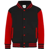Just Hoods by AWDiS College-Jacke Jet Black/Fire Red 104