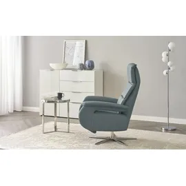 Wohnwert Relaxsessel Mira Leder 0 x 0 x 0 cm Blau mit Relax-Funktion