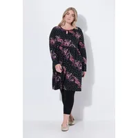Ulla Popken Midikleid Paisley Schwarz 54/56