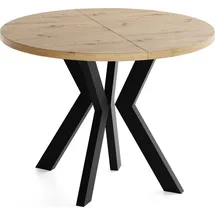 WFL GROUP Runder Esstisch 80 x 77 x 80 cm braun