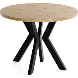 WFL GROUP Runder Esstisch 80 x 77 x 80 cm braun