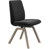 Polsterstuhl STRESSLESS "Laurel", schwarz (schwarz paloma, walnuss), B:49cm H:92cm T:59cm, Leder PALOMA: PALOMA ist ein durchgefärbtes Semianilin-Möbelleder mit natürlicher Narbung., Stühle, Polsterstuhl, Low Back, Größe L, mit schräggestellten Beinen in Walnuss