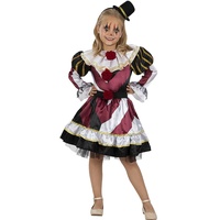 Funidelia | HorrorClown Kostüm Premium für Mädchen Clowns, Killer Clown, Halloween, Horror - Kostüm für Kinder & Verkleidung für Partys, Karneval & Halloween - Größe 7-9 Jahre - Granatfarben