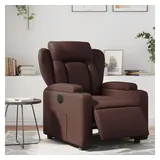 vidaXL Elektrischer Relaxsessel Braun Kunstleder
