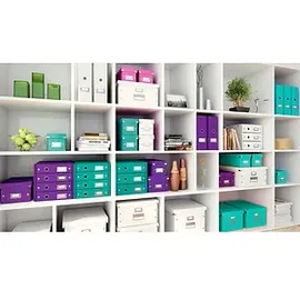 Leitz Schubladenbox Click & Store eisblau 6048-00-51, DIN A4 mit 3 Schubladen
