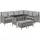 Svita Madison Rattan-Lounge Ecksofa grau