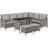 Svita Madison Rattan-Lounge Ecksofa grau