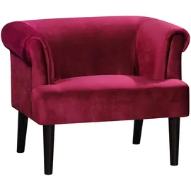 Atlantic Home Collection Sessel »Charlie«, Loungesessel mit Wellenunterfederung Rot,