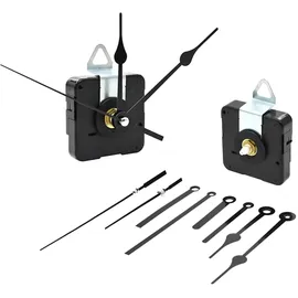 vidaXL Quarz-Uhrwerk mit 3 Zeigersets Schwarz