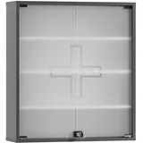 Schildmeyer Medizinschrank SCHILDMEYER Wido Schränke Gr. B/H/T: 64,2 cm x 71,4 cm x 19,6 cm, 2 St., grau (anthrazit) Apothekerschränke Breite 64 cm