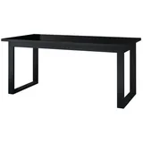 Helvetia Helio Ausziehbarer Tisch 130-175cm Schwarz/Schwarzes Glas - Schwarz