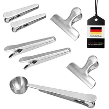 bremermann Verschlussklammern Set 7-tlg silberfarben