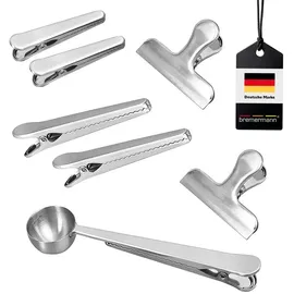 bremermann Verschlussklammern Set 7-tlg silberfarben