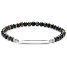 Thomas Sabo Gravierbares Armband mit Beads Recyceltes 925 Silber mehrfarbig A2178-372-7-L21 Größe L