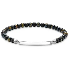 Thomas Sabo Gravierbares Armband mit Beads Recyceltes 925 Silber mehrfarbig A2178-372-7-L21 Größe L