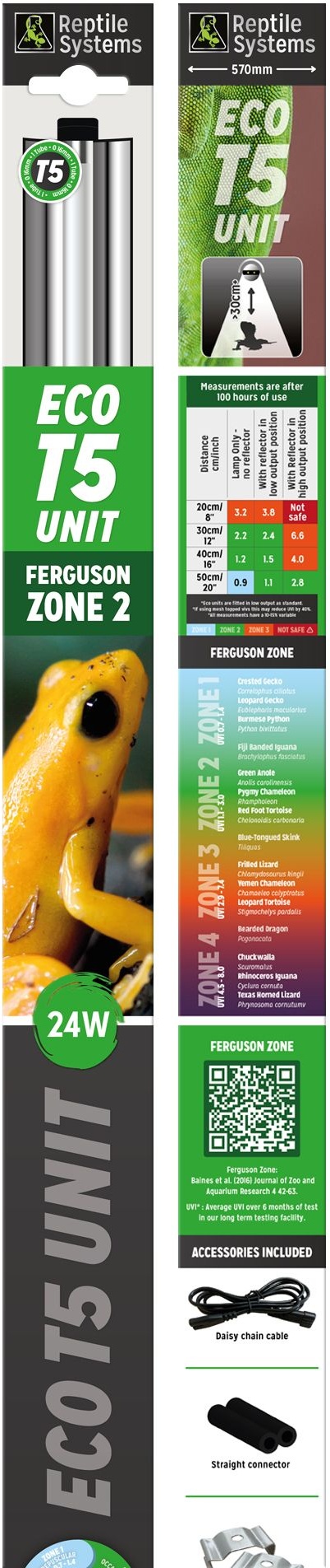 Reptile Systems Leuchte für Reptilen - Eco T5 Unit Ferguson Zone 2 1 St