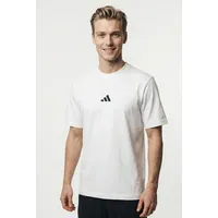 adidas Essentials Small Logo Single Jersey T-Shirt White / Black 3XL