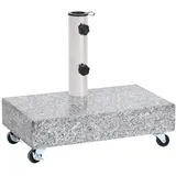 vidaXL Schirmständer Hellgrau 45x25x8,3 cm Granit