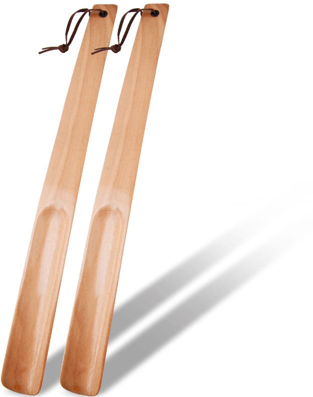 Schuhanzieher Schuhlöffel hochglanz Holz Ente 48 cm 