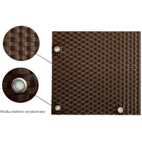 Progresja Polyrattan Balkonsichtschutz mit Metallösen Braun 0,9m x 5m