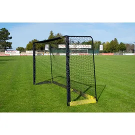 Netsportique Fußballtor aus Stahl - Verschiedene Größe - Schwarz - Bodenverankerung und Transporttasche inkl. - Schwarz
