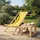 ECD Germany 5er Set Liegestuhl Klappbar 117 x 52 x 83 cm Gelb