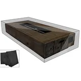 OUTFLEXX Premium Abdeckhaube für Feuertische z.B. 18926, 157x75x30cm, wasserbeständig, schwarz