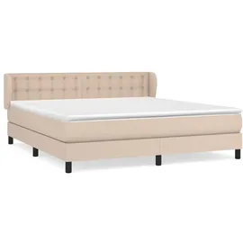 vidaXL Boxspringbett Matratze Cappuccino-Braun 180x200 cm Kunstleder