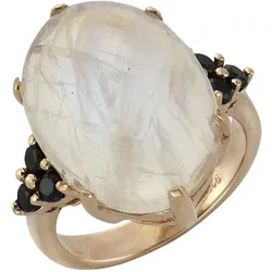 Zeeme Gemstones Ring 925/- Sterling Silber Mondstein und Spinell