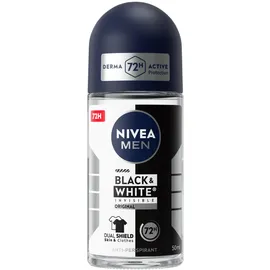 NIVEA MEN Black & White Invisible Original Antitranspirant Roll-On 6 x 50 ml